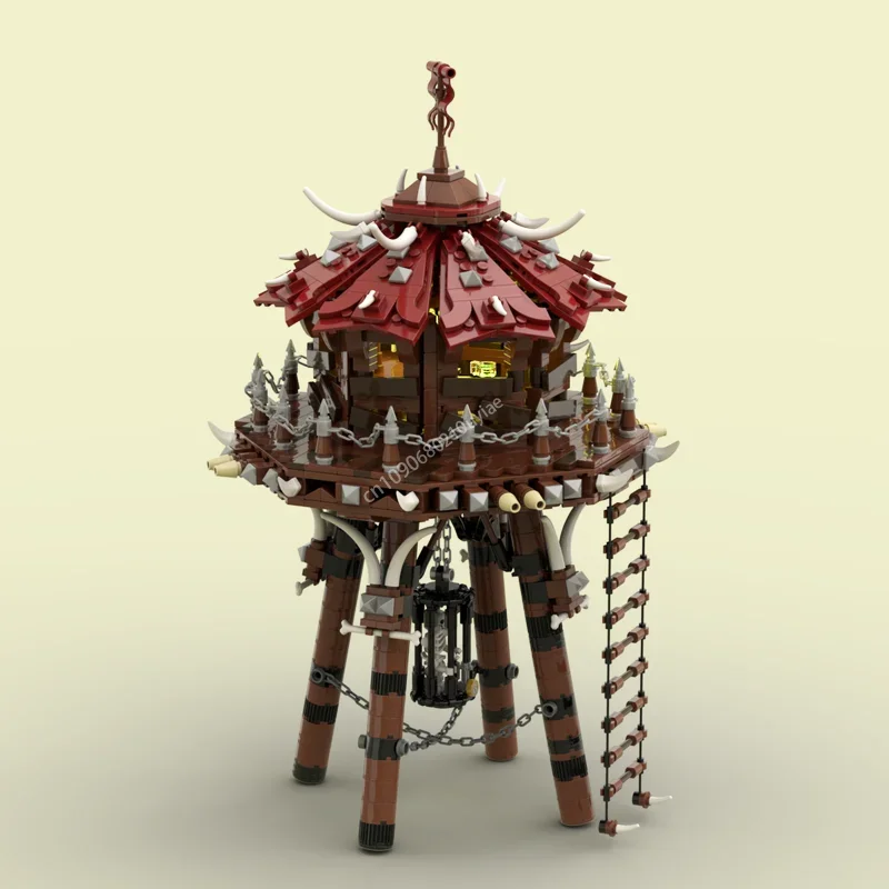 

1205pcs MOC Fantasy Era Orc Archery Tower Building Blocks Medieval Building Castle Assembled Watchtower Blocks presents