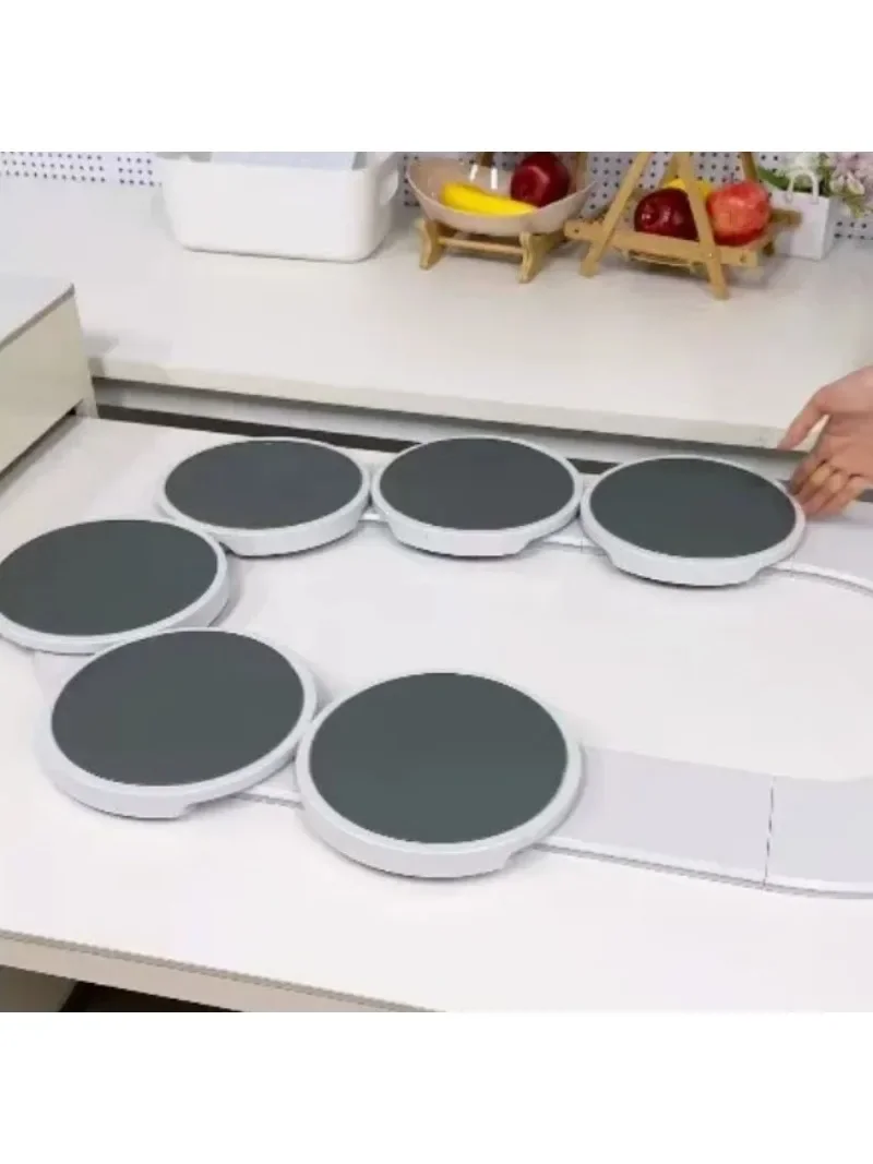 

6 Discs Household Rotating Dining Table Turntable Long Special Dining Plate Tray Small Manual for Kitchen Home