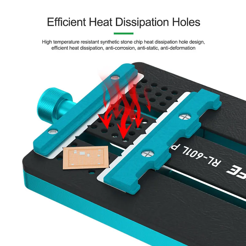 RELIFE RL-601L Plus Motherboard Repair Fixture Chip Heat Dissipation Design for Mobile Phone Special-shaped Motherboard