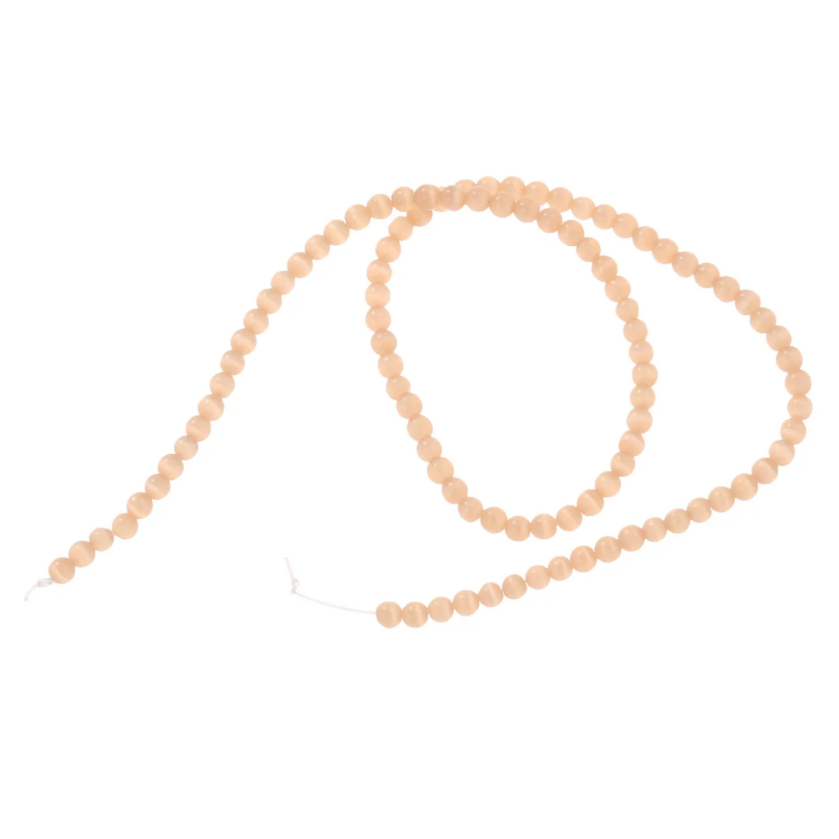 101개 라운드 오팔 캣츠아이 스톤 비즈 팔찌 천연 비즈 팔찌 장식 간편 착용 남녀 공용