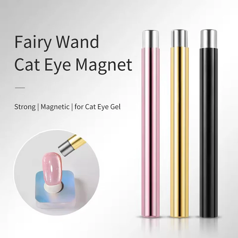 Novo super longo cabeça dupla ferramenta magnética caneta para olho de gato uv gel polonês snowlight glitter efeito ferramentas manicure design diy uso