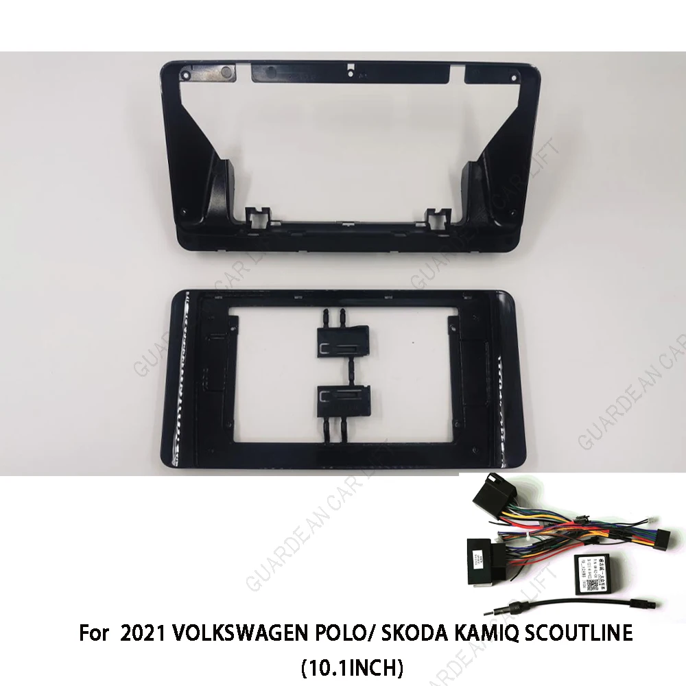 

10,1-дюймовый автомобильный радиоприемник Android для VOLKSWAGEN POLO/SKODA KAMIQ SCOUTLIN 2021, стереоплеер, 2DIN, накладка на панель рамы приборной панели
