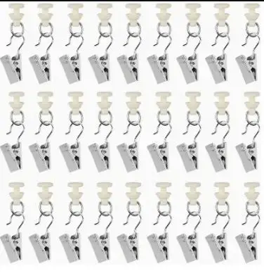 

60 Pieces Of Metal Curtain Rail Kit With Roller Hooks Suitable For RV Windows Along With Curtains Shower Curtains And Curtains