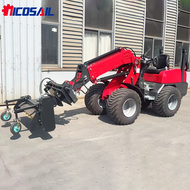 

Многофункциональный телескопический погрузчик KZL918 для складов/конюшен с быстрой сменой навесного оборудования, грузоподъемность 800 кг