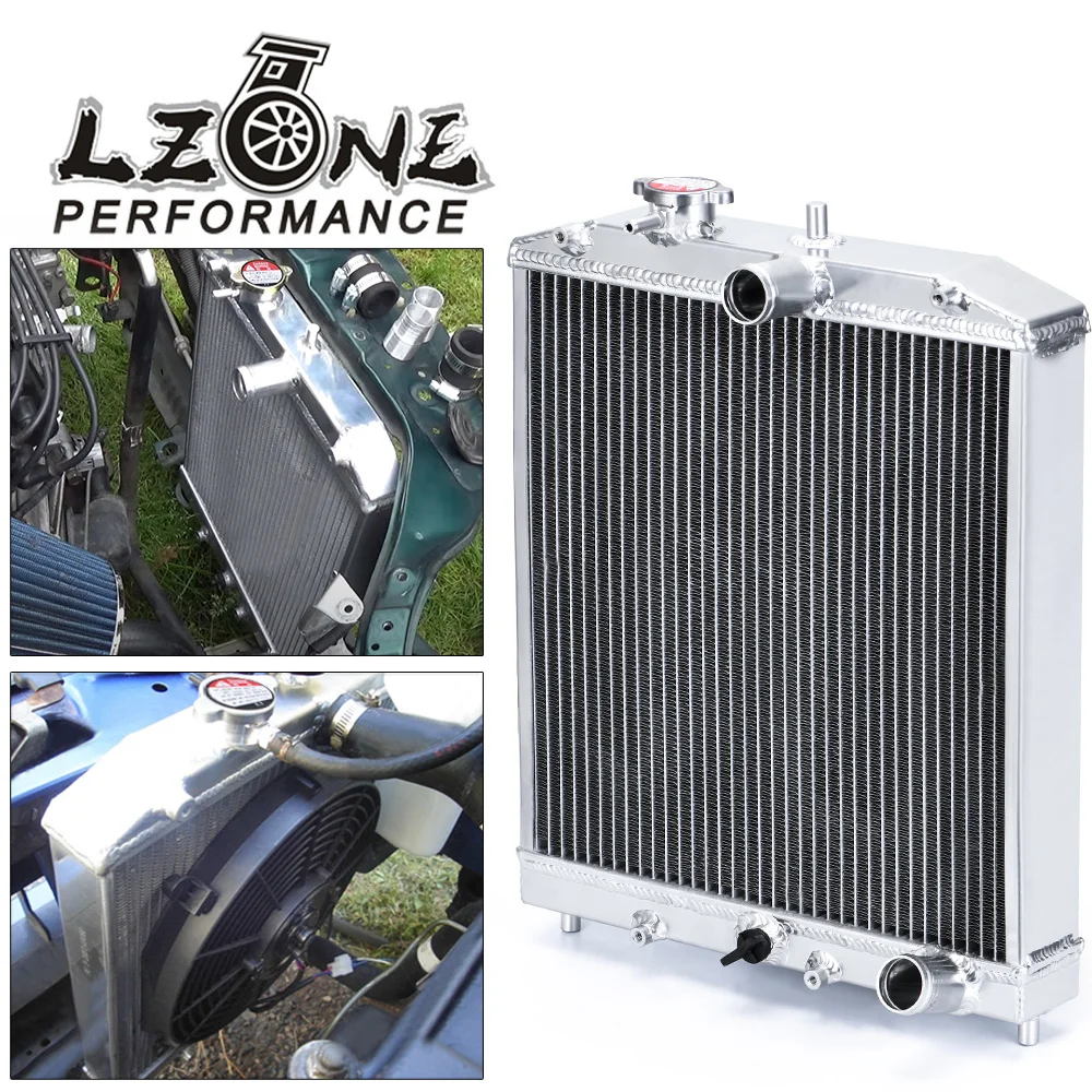 LZONE - 3 Row 42MM / 52MM Full Aluminum Radiator For HONDA CIVIC B18C/B16A MT 32MM IN/OUT JR-SX104