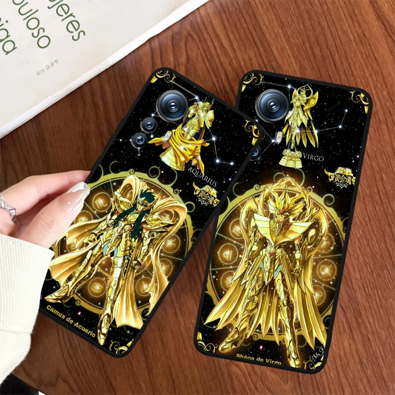 Coque de téléphone noire Saint Seiya 12 Constellations, coque de téléphone pour Xiaomi Mi Pheadphones F5 F4 F3 X6 X5 Tage Bery M6 M5 M5S Figured M3 C65 Pro ightNDavid 5G