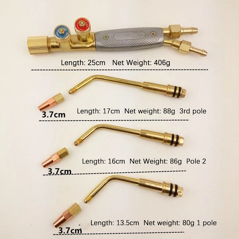 Oxy-Acetylene Gas Welding Torch for HVAC Copper Pipe Brazing & Propane Heating