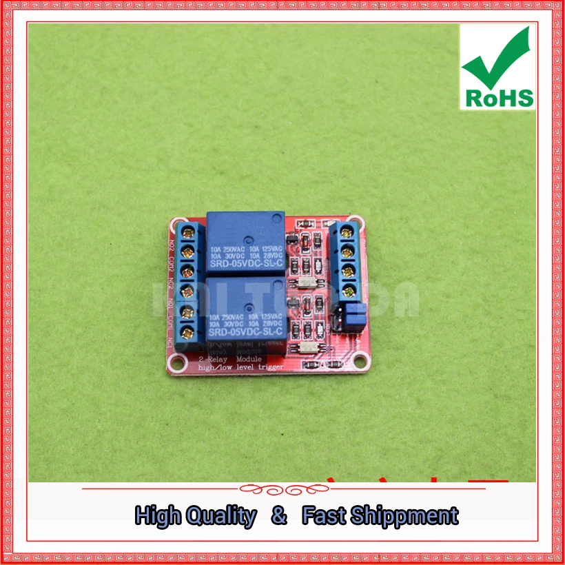 2-way 5V Relay Module Relay Expansion Board Development Board Support High And Low Level Trigger Two Channel