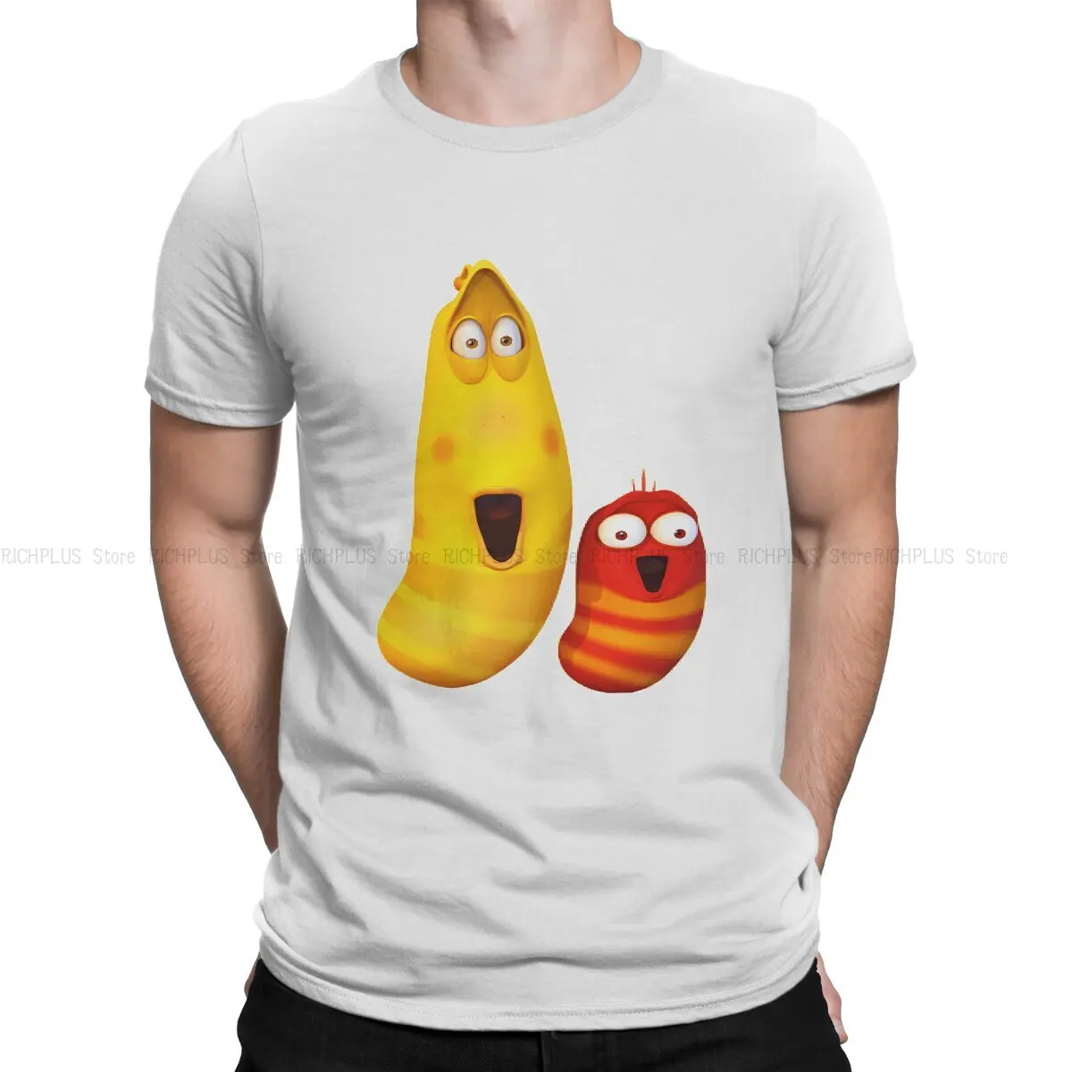 Larva Cartoon Newest TShirt for Men Pendant Gift For Fans Round Collar T Shirt Hip Hop Birthday Gifts Tops