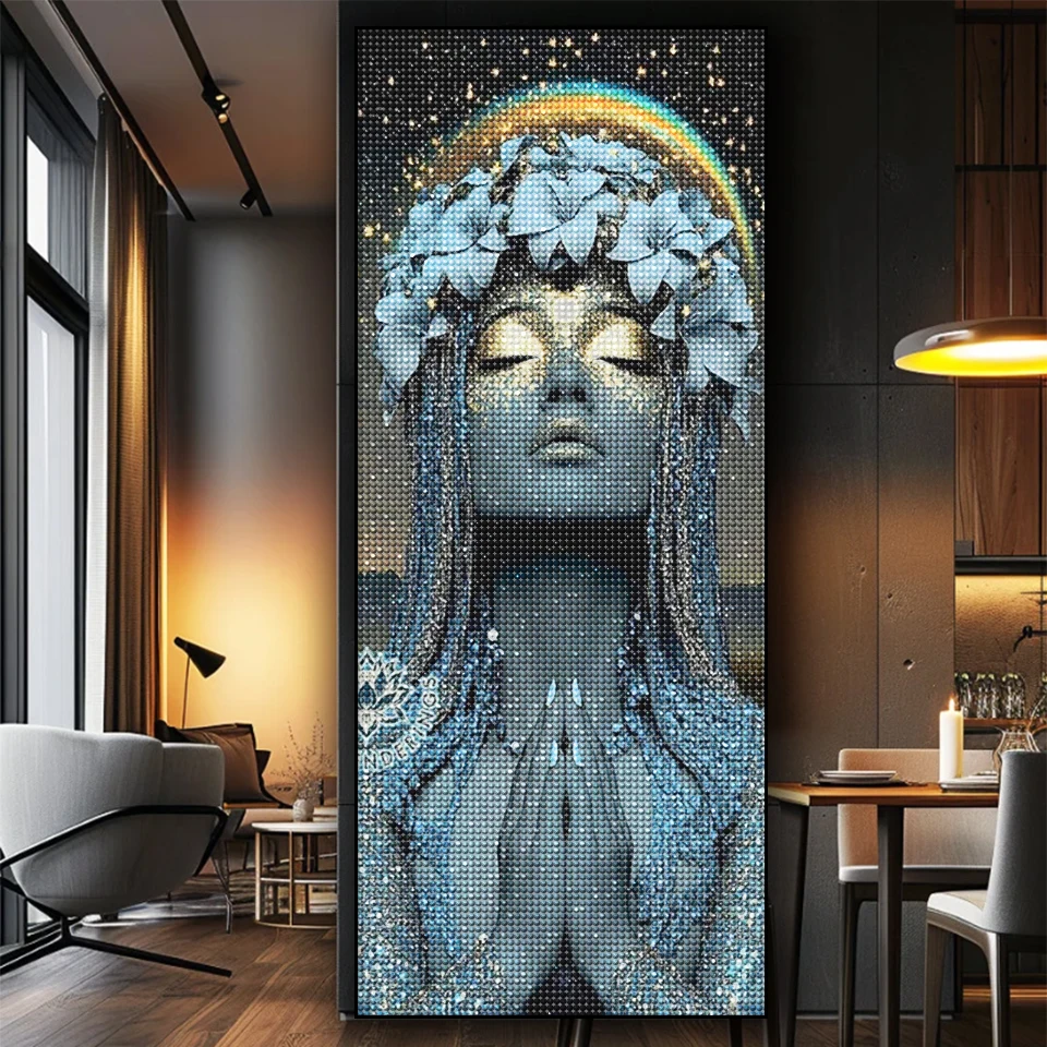Stunning Praying beauty Diy diamond painting Full square Round diamond art Mosaic-Jewelry cross stitch home decor Big Size