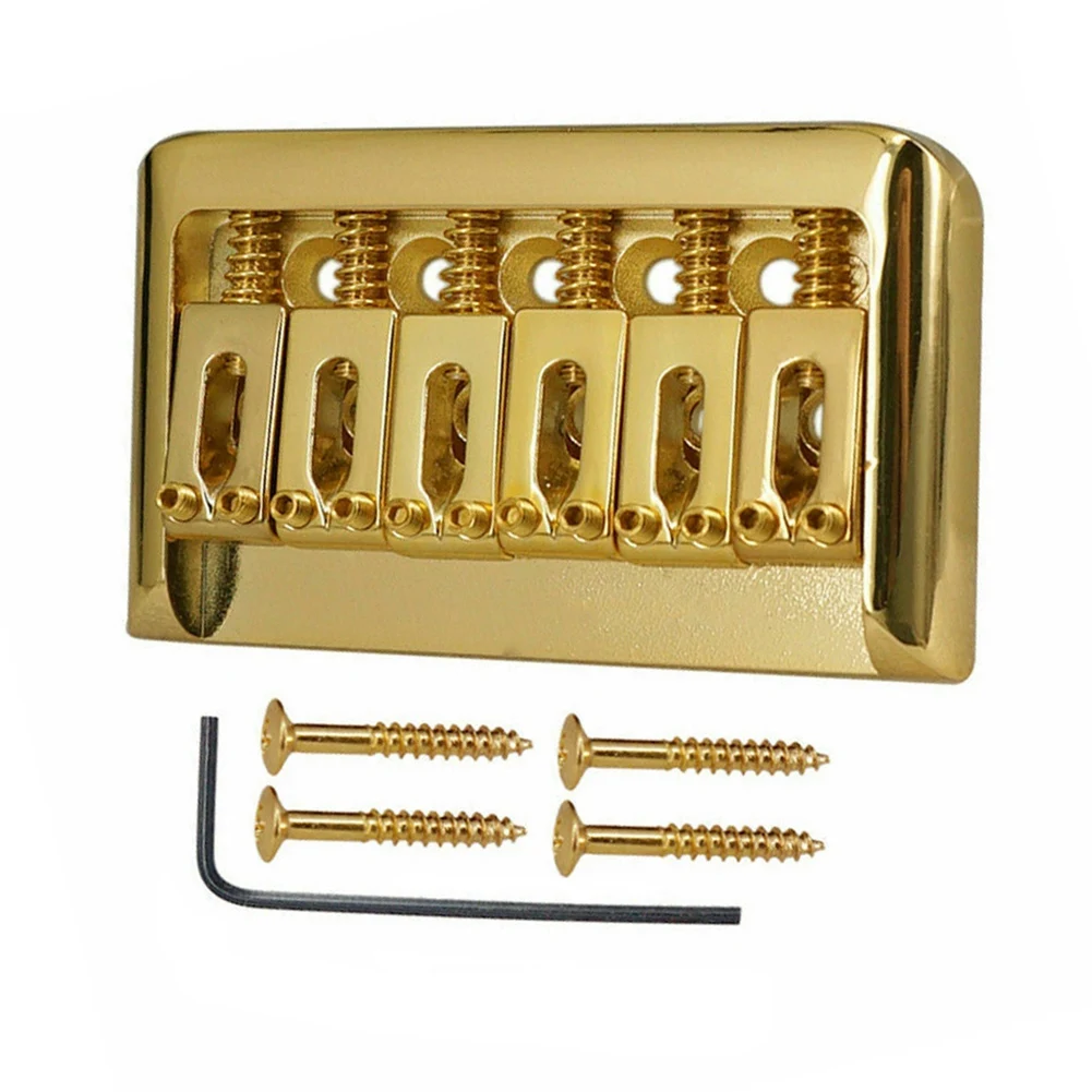 

AA85 Non-Tremolo Electric Guitar Hardtail Bridge Saddle for 6 String Strat Tele Guitar,Silver