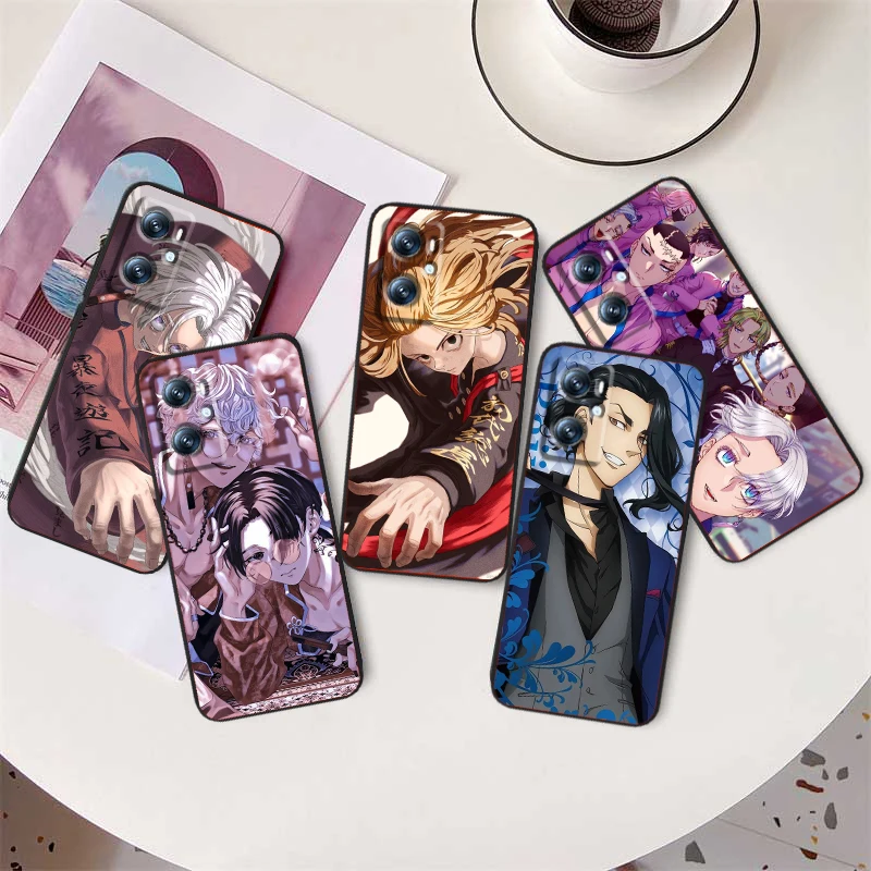 

Anime T-Tokyo Revengers Cool For OPPO Find X6 X5 X3 A54S A5 A94 A16 A53S A57 A74 A72 A98 A78 A96 A9 5G Black Funda Phone Case