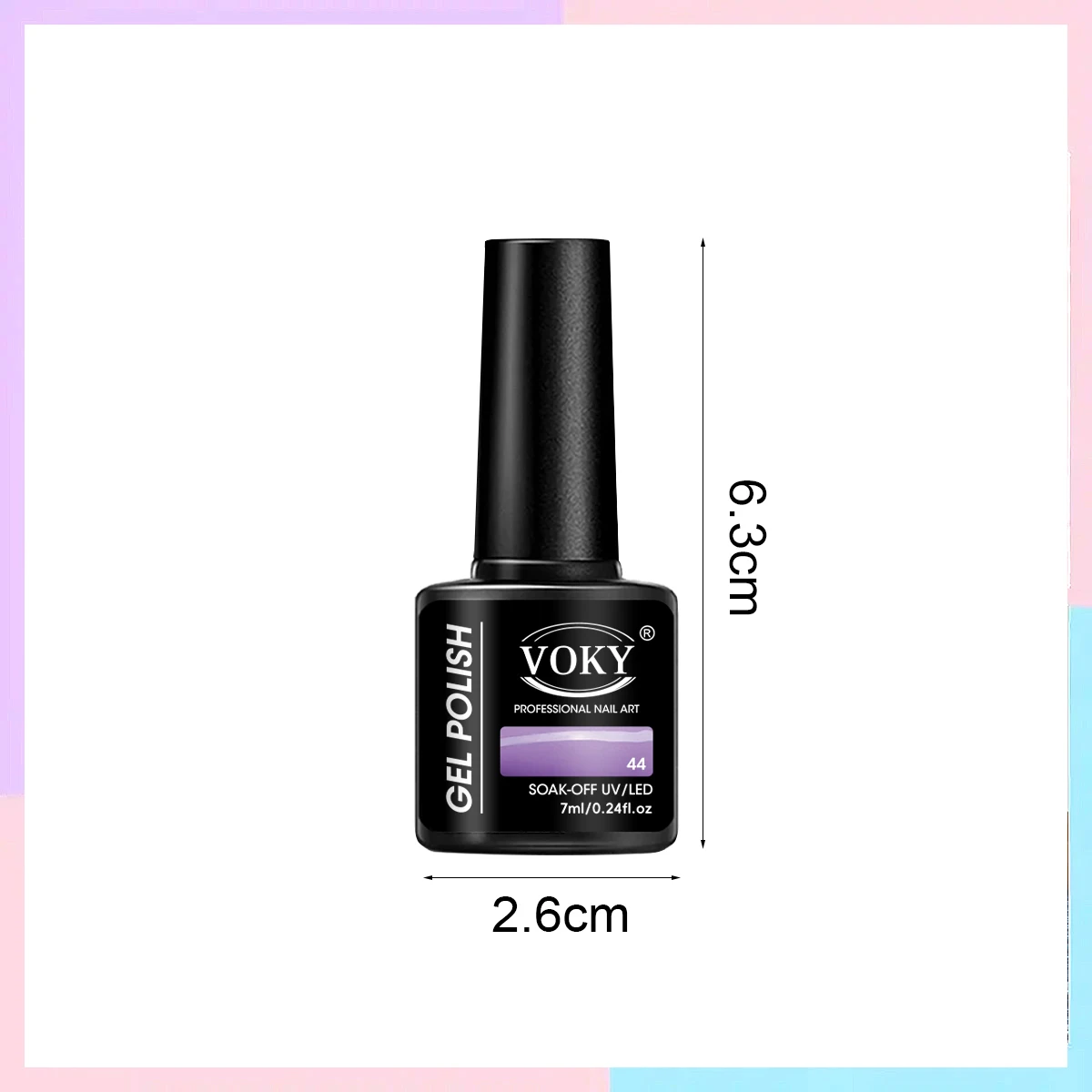 VOKY ジェルネイルポリッシュ 7 点セット、高光沢、長持ち、速乾性、アルコールフリーのネイルアートセット、グリッター効果を特徴