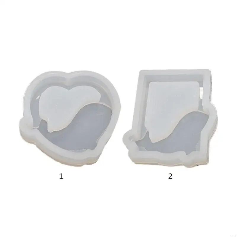 

N2UE Resin Dolphin Mold Silicone Molds Resin Casting Shaker Mold for DIY Pendant Keychain Charm Jewelry Making