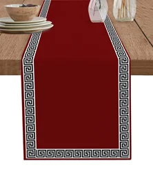 Red Simple Chinese Pattern Table Runner Decoration Home Decor Dinner Table Decoration Table Decor