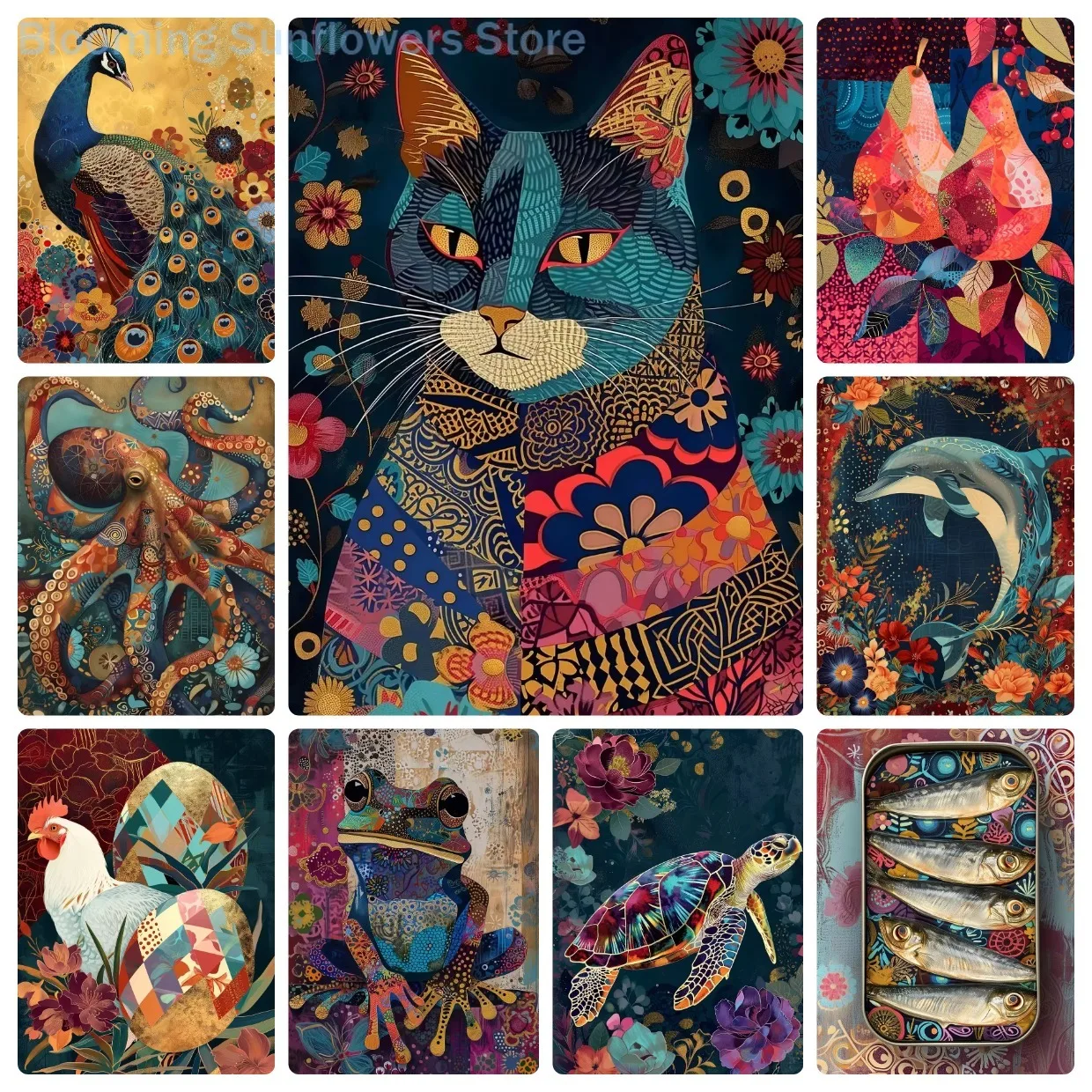 Jigsaw Puzzle 1000 Pieces Animal Painting Paper Puzzle for Adults,  Relaxing Game, Christmas & Birthday Gift
