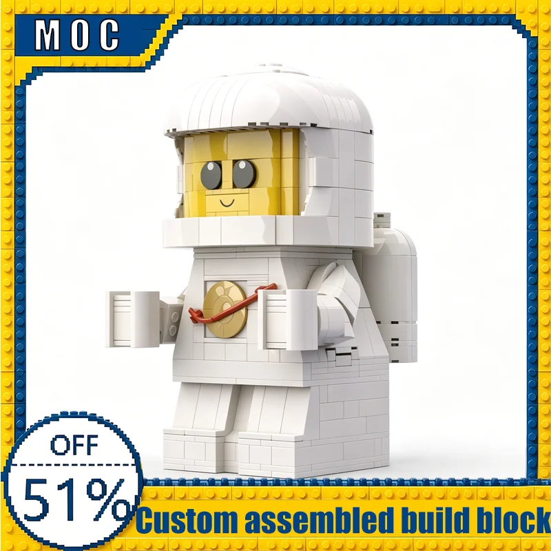 805 PCS 12:1 Customize Classic Space Astronaut MOC Model Building Blocks Assembly Toy Educational Learning Hero Birthday Gifts