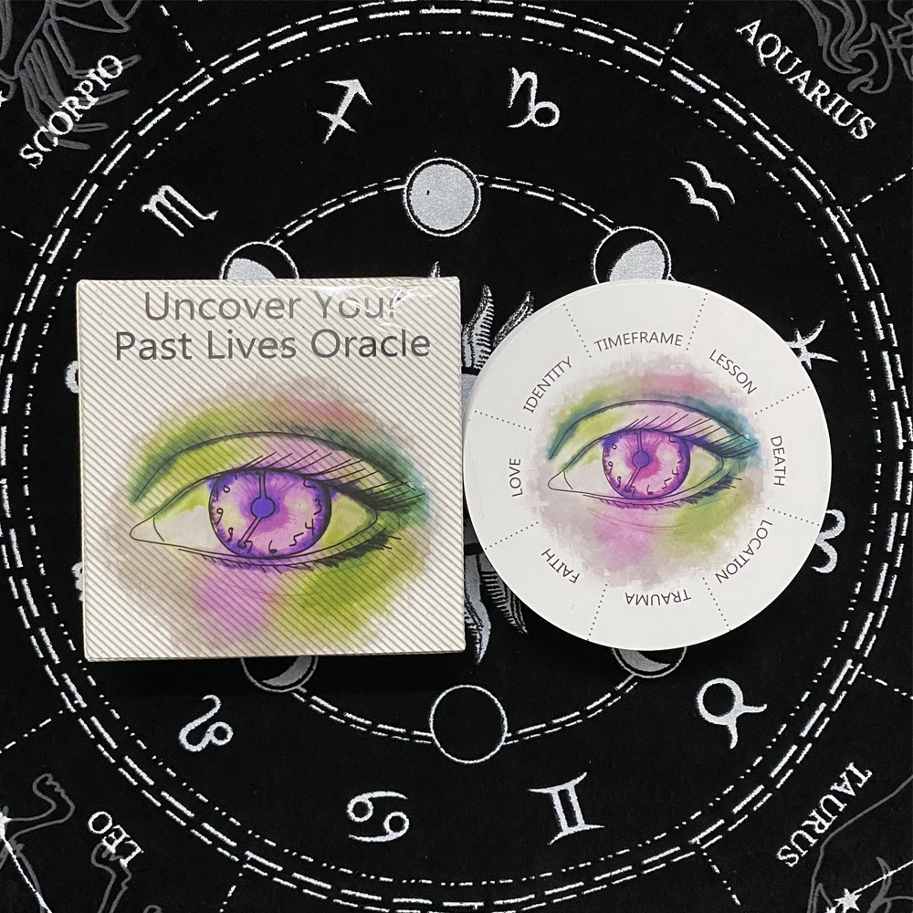 Najnowsze odkryć swoje przeszłe życie Oracle karty Tarot Deck okrągły kształt 87 kart wróżby wróżenie Oracle karty taroty gry