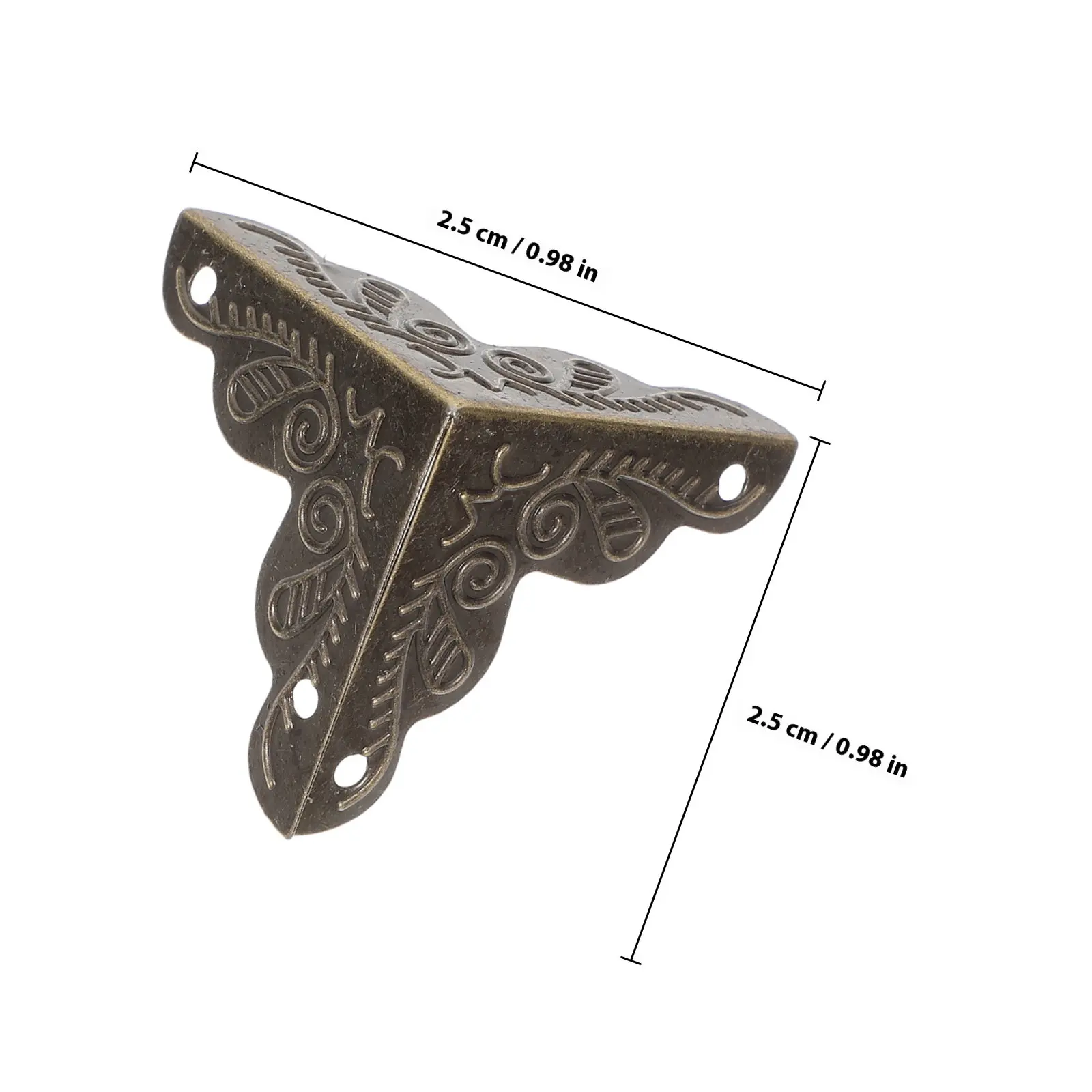 48 Pcs Vintage Decor Metal Corner Protector Table Covers Guards Furniture Protectors Rustic Brown