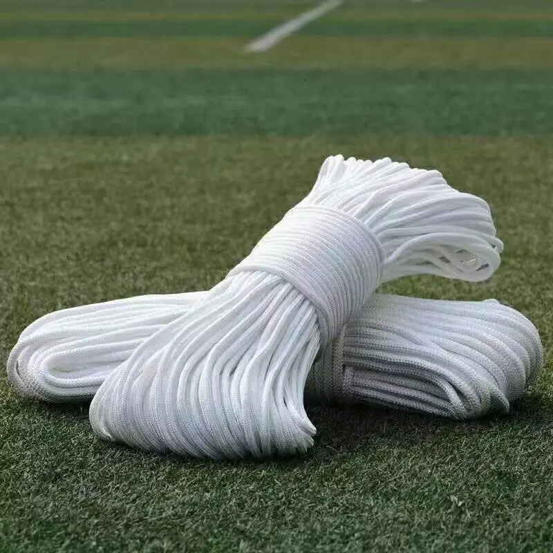 Multifunctional White Woven Clothesline Tent Fixing Rope Salvage Cargo Binding Rope  Ropes Tent Lanyard Strap Home Accessories