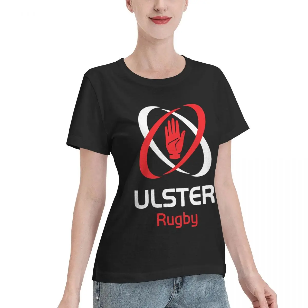 Soft Comfy IRFU - Iconic Ulster Rugby Design Women's T-shirt Party Solid Color Tee