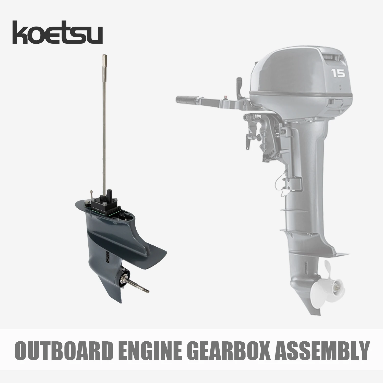 

Koetsu Outboard Engine Gearbox Assembly，Suitable For Yamaha 2-stroke 15 HP Underwater Housing Components 63V-45300-03-4D Short