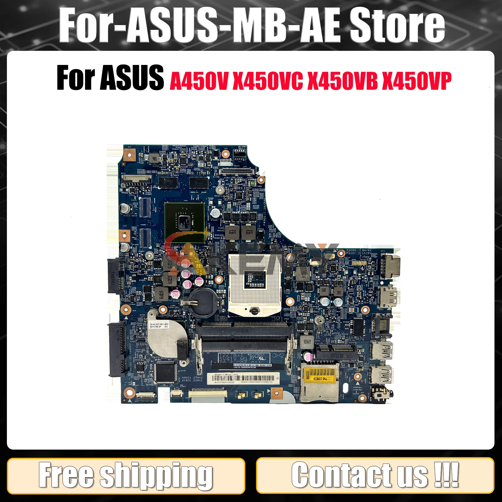 

Материнская плата для ноутбука X450VE для ASUS VivoBook X450V F450V X450VP A450V X450VB X450VC, материнская плата для ноутбука со 100% тестированием, ОК, быстрая доставка