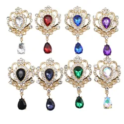 32*60mm Droplet diamond pendant accessories, flat bottom brooch accessories, DIY accessories, headwear accessories 5/10/20PCS