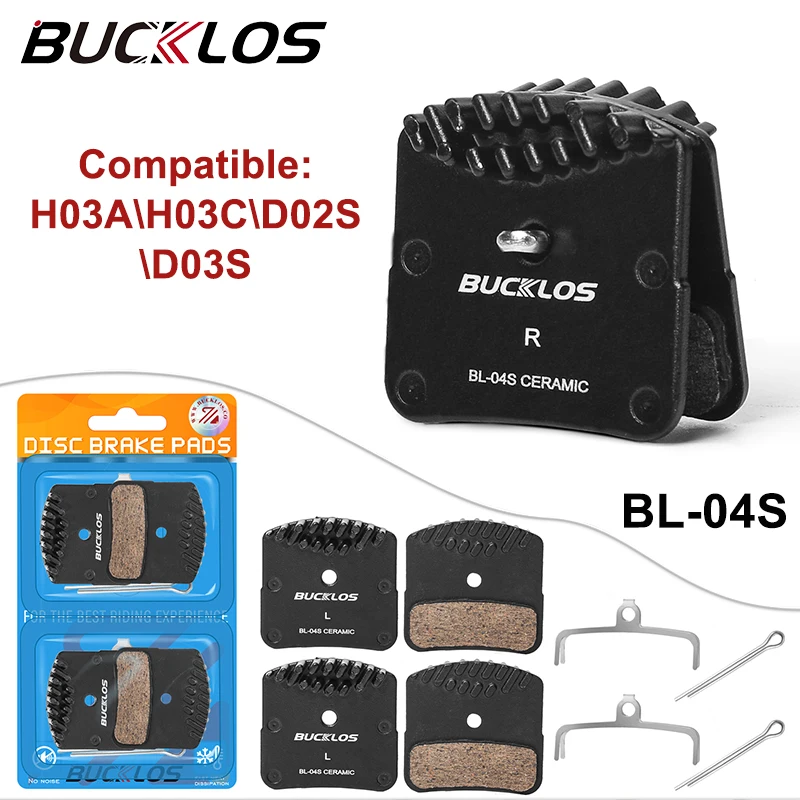 BUCKLOS Mtb Hydraulic Disc Brake Pads Ceramic Bicycle Brake Pads for Shimano H03A H03C D02S D03S Bike Brake Pad Cycling Parts