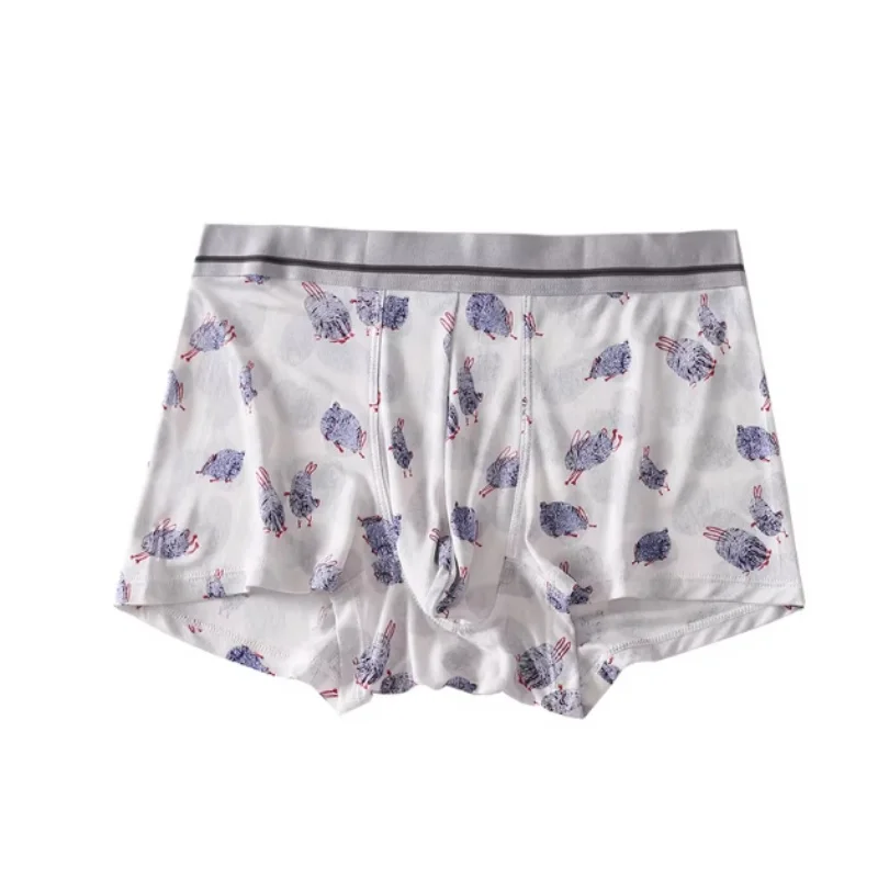 

Мужские трусы из 100% шелка с принтом, мягкие удобные боксеры, короткие боксеры из натурального шелка со средней талией