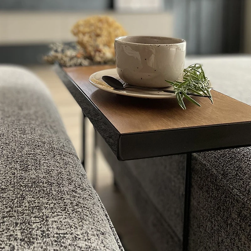 Nordic Side Table for Sofa Minimalist Bedside End Table Creative Living Room Accent Desk Multi-Functional Magazine Storage Shelf