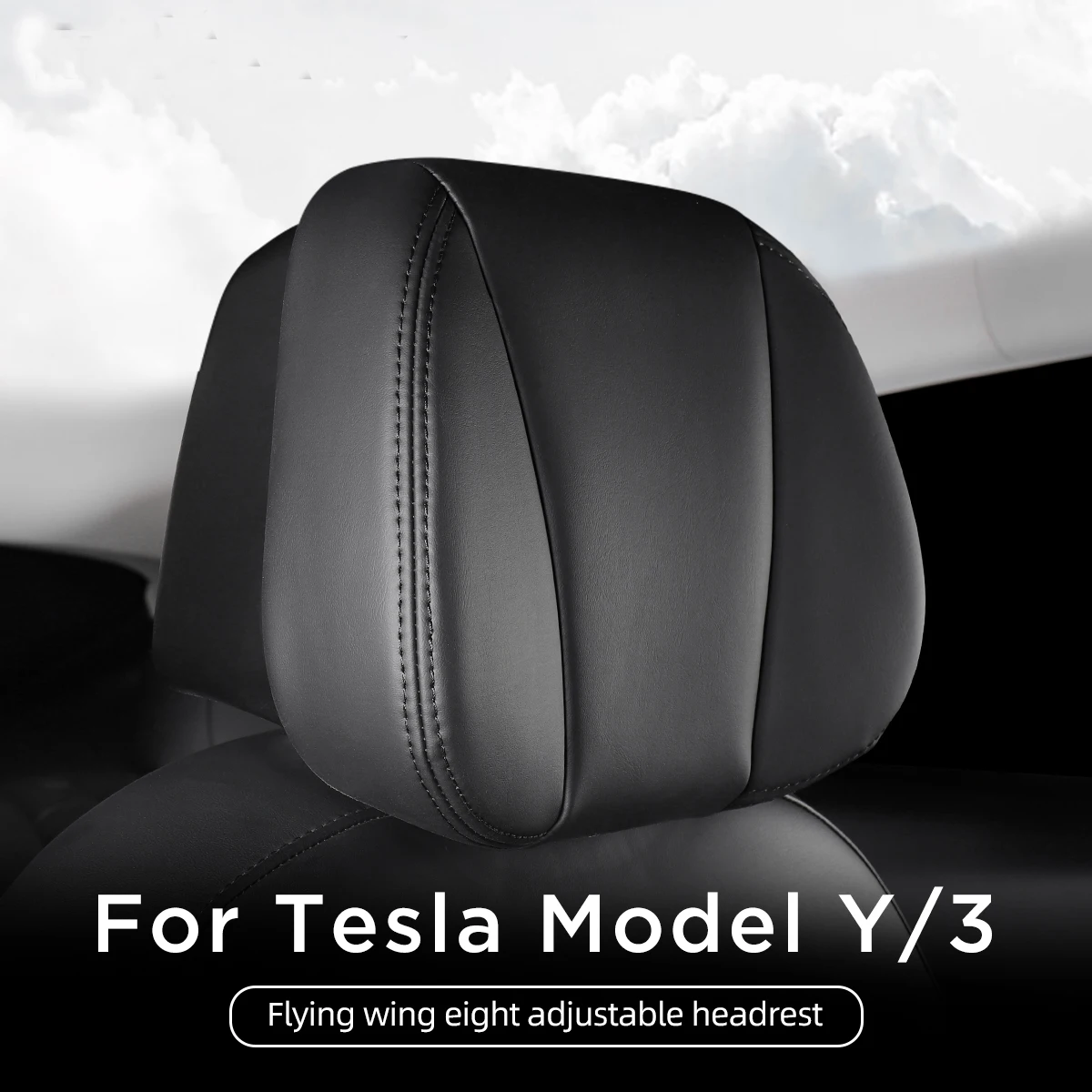 For Tesla Model 3 Y 2017-2023 Head Neck Rest Support Car Seat Adjustable Pillow Replacement Headrest Car Accessories