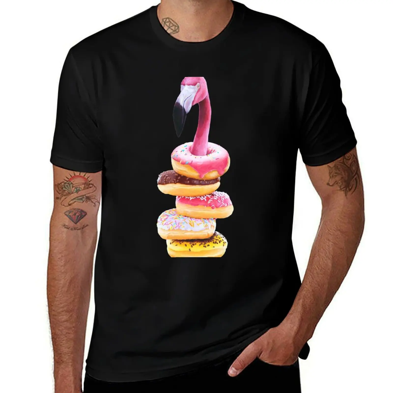 

Рубашка Famished большого размера, футболки с аниме, летние мужские футболки с рисунком фламинго, рубашки