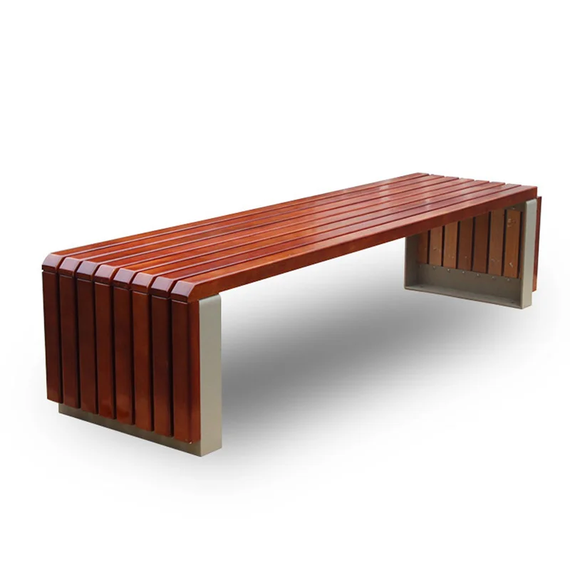 

Outdoor Furniture Cool Wooden Backless Bench Seat Outside Park Exterior Bench Seating Public Garden Patio Bench Without Backrest