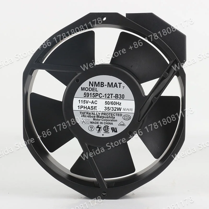 Original NMB 115V 35/32W 17238 Aluminum frame cabinet 172X150X38MM 5915PC-12T-B30 Cooling fan