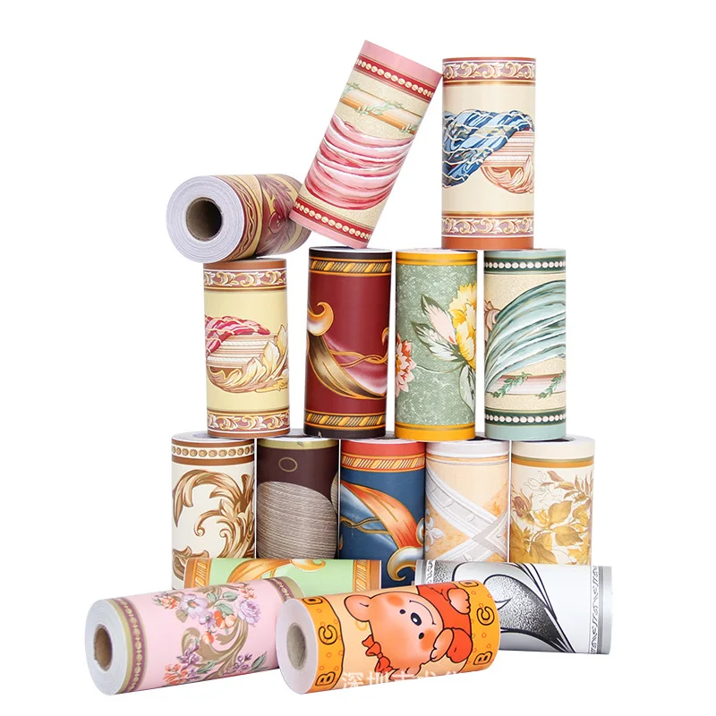 10cmx5m Skirting Line Self-adhesive Foundation Line Wall Sticker Window Sill Door Frame Waveguide Line Waistline Decorative Wall