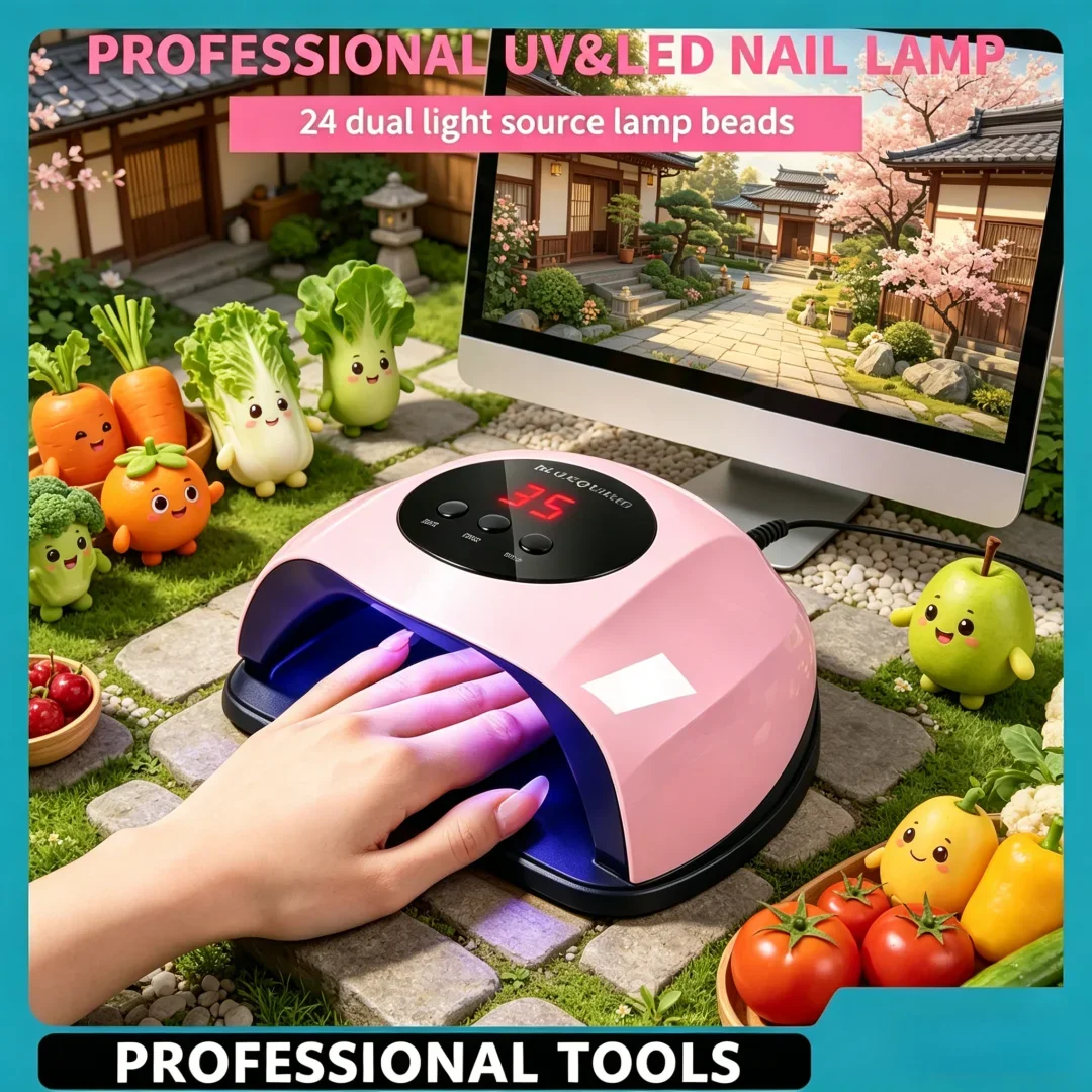 

Refined Nail UV Dryer Machine 24 LED UV Manicure Lamp for Home Use with USB Cable Dries Sumptuous Nail Polish Varnish