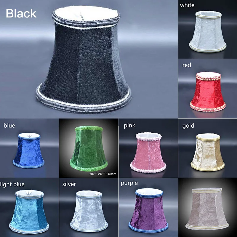 Vintage Small Lampshade Flannel Velvet Fabric Lamp Drum Shade Table Ceiling Light Cover Bedroom Lamp Chandelier Lampshades