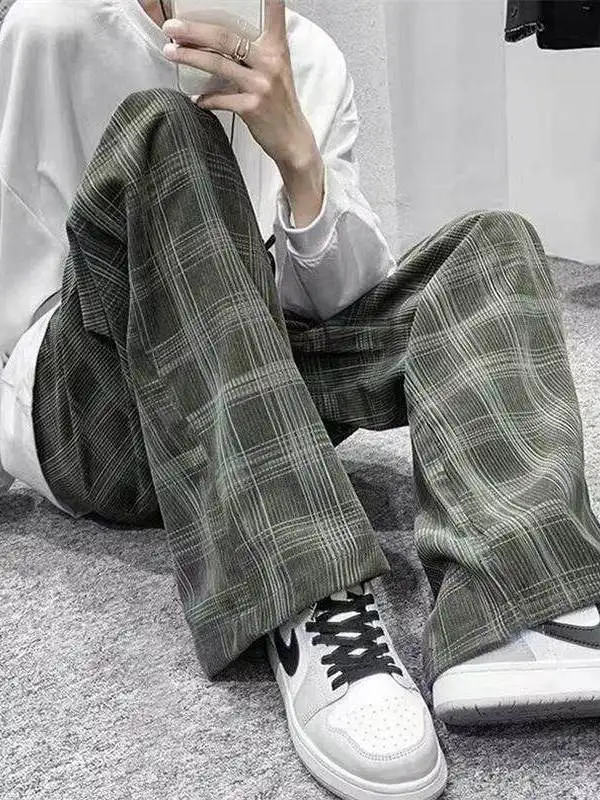 

Мужские вельветовые брюки прямого кроя Thiened Fce, осенне-зимние, больших размеров, свободного кроя, длинные, повседневные