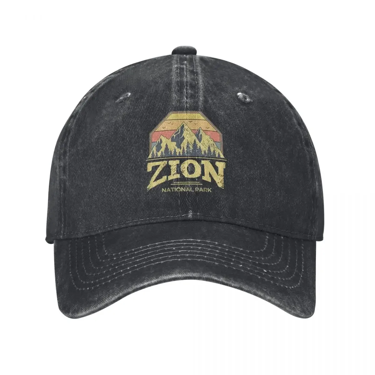 Twin Peaks ZION Logo Vintage 90s demin Trucker Hat Outdoor Adventures Golf Hat Cap Man Summer