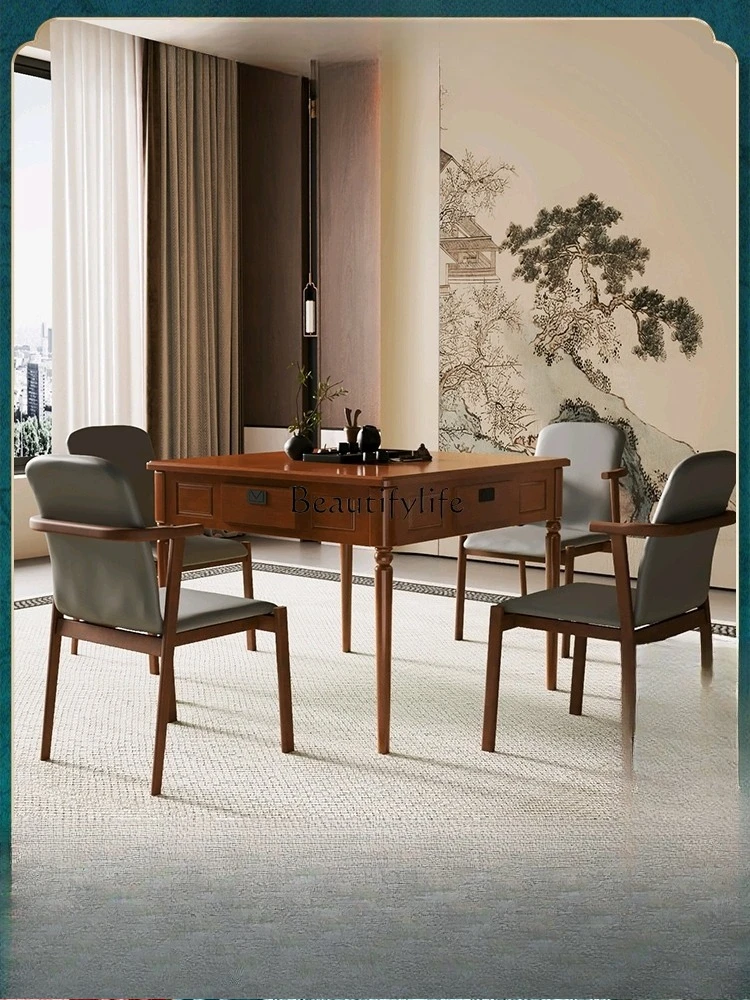 

4*Mahjong machine automatic household new Chinese solid mahjong table dual-purpose