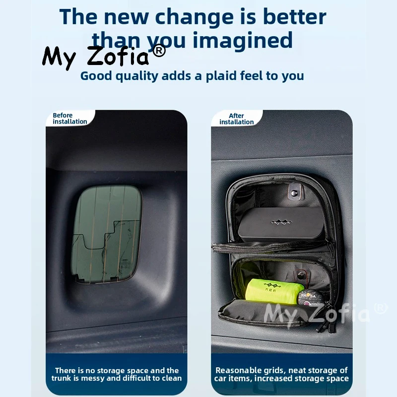 Car Side window package For Formula Leopard 5 Denza B5 2024 2025 2026 Exterior Tail Door Tailgate Storage Bag Accessories