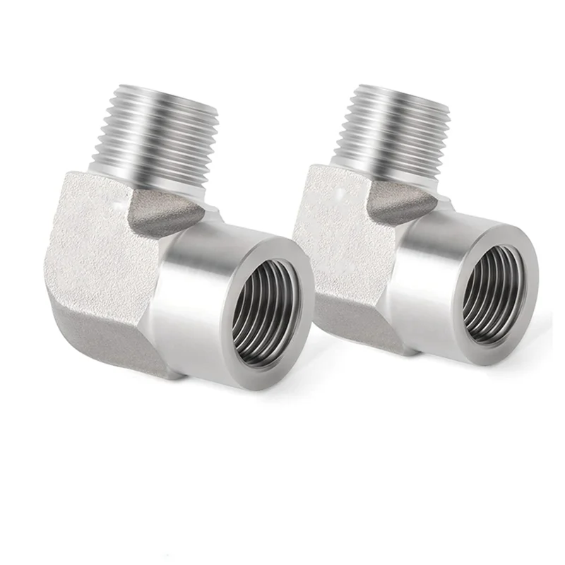 ABVJ-2PCS 90 درجة 1/4 بوصة NPT أنبوب ذكر إلى 1/4 بوصة NPT أنثى الشارع الكوع الفولاذ المقاوم للصدأ بارستوك صالح