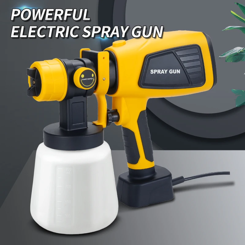Electric Spray Gun 800ml HVLP  Auto Furniture Coating Airbrush Household Paint Sprayer Flow Control Easy Spraying