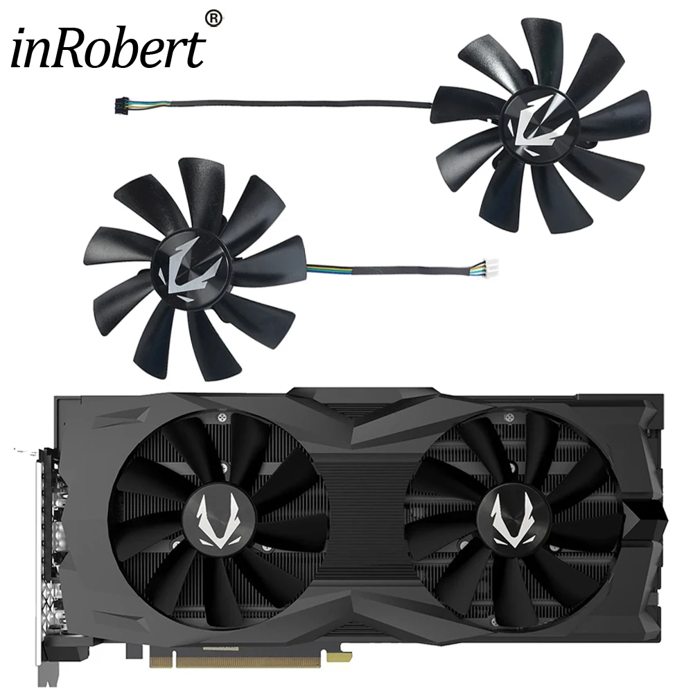 Video Card Fan Replacement For ZOTAC GAMING RTX 2080 SUPER AMP ZT-T20820D-10P 100MM GAA8S2U New