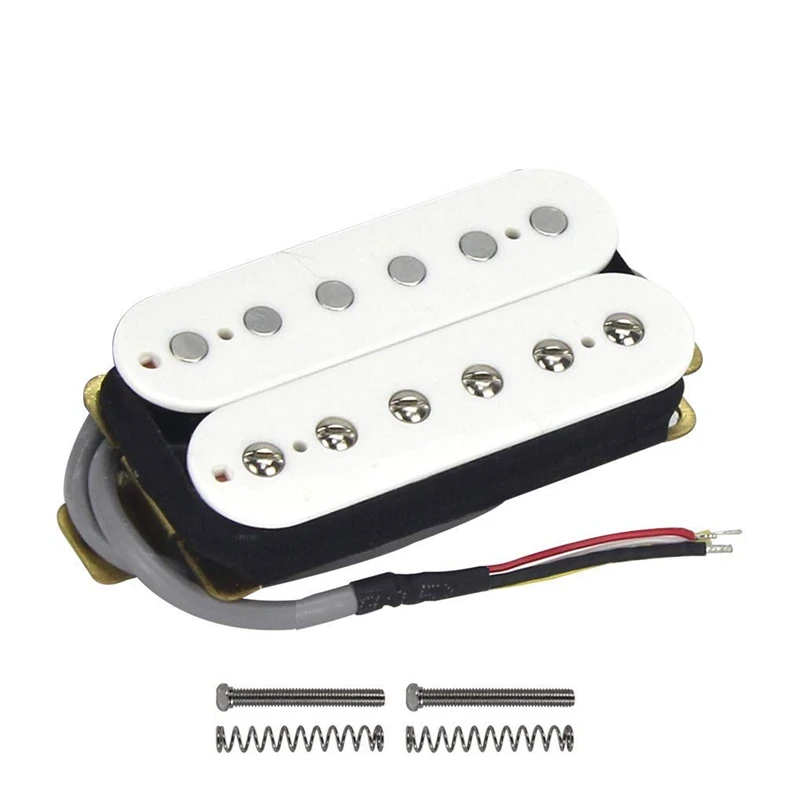 Pastillas Humbucker para guitarra eléctrica, pastilla Alnico V, color blanco