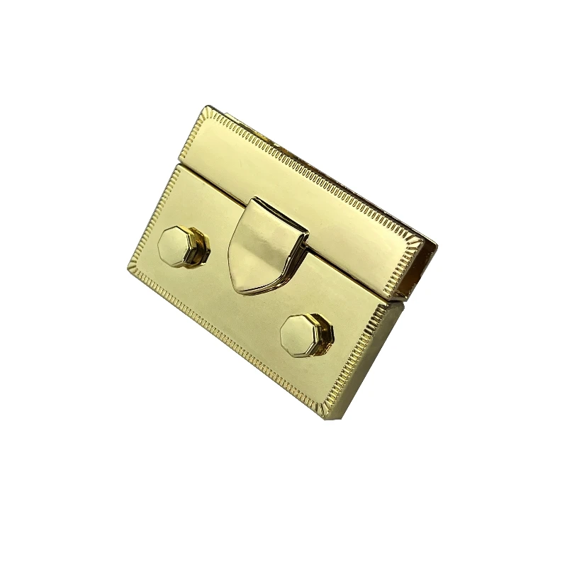 Push Twist Lock for Lady Bags Handbags Hardware Accessories Metal Purse Locks Square Metal Women Bag Lock Buckle DIY Repair Buck