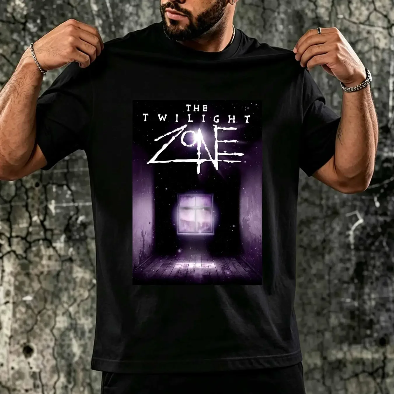 washed T Shirt The Twilight Zone 80s Tv Show Fan long or short sleeves vintage Washed homme Breathable Stylish graphic