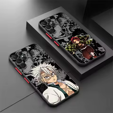 Demon Slayer Anime Comics Art Frosted Translucent For Samsung A53 A52 A33 A32 A51 A71 A21S A13 A73 A50 A22 A12 5G Cover