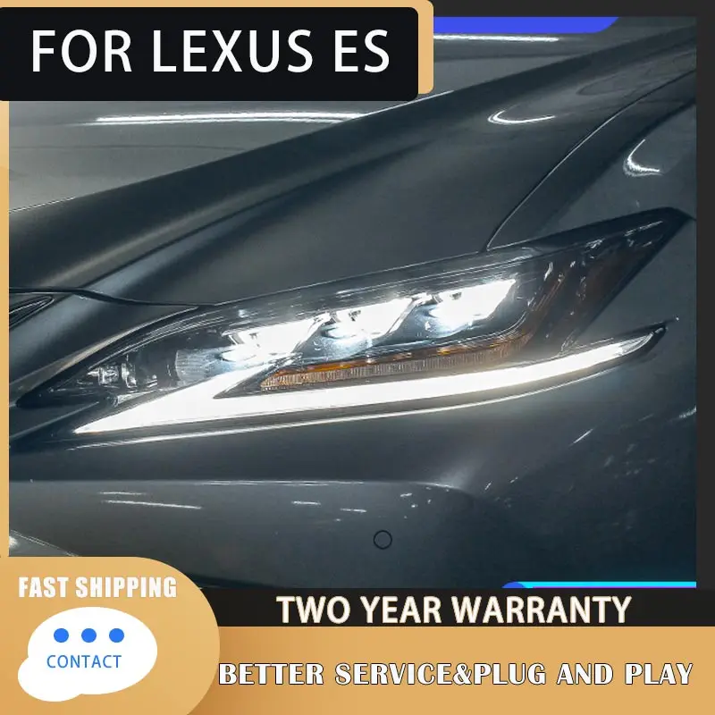 Car Styling Head Lamp for Lexus 2018-2021 ES LED Headlights dynamic drl + turn signal LED Headlight Auto Accessories